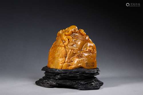 A QING DYNASTY TIANHUANG STONE SEAL