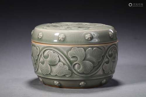 A SONG DYNASTY YAOZHOU KILN DRUM SHAPE BOTTLE WITH LID