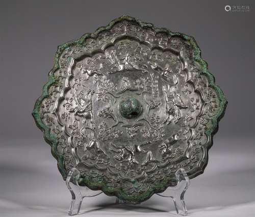 A TANG DYNASTY OCTAGON MIRROR