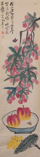 AN ANCIENT CHINESE PAINTING, QI BAISHI MARKED