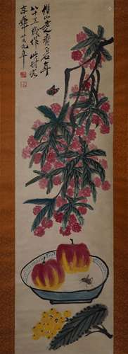 AN ANCIENT CHINESE PAINTING, QI BAISHI MARKED