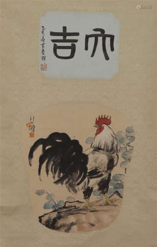 CHINESE COLORFUL PAINTING OF COCK MEANS GOOD LUCKY