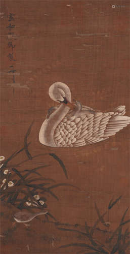 CHINESE EXQUISITE SCROLL PAINTING OF FLOWER AND BIRD
