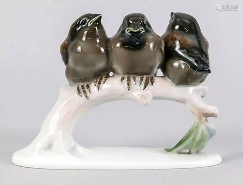 Group of sparrows, Rosenthal, art d