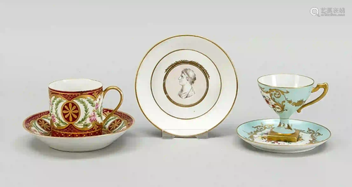 Set of 5 pieces, cup with saucer, w