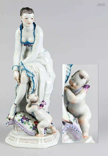 Lady with Cupid, Meissen, mark 1924