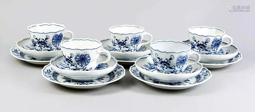 Five place settings, 15-pc, Meissen