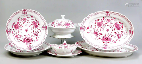 Six serving pieces, Meissen, Knauff