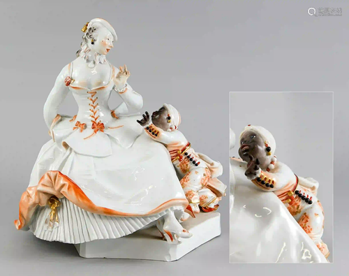 Lady with a Moorish child, Meissen,