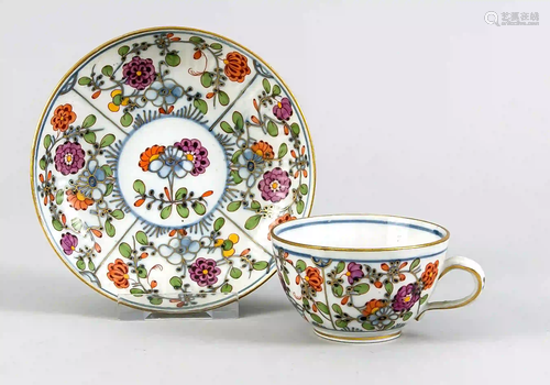 Cup with saucer, Limbach, 18th cent