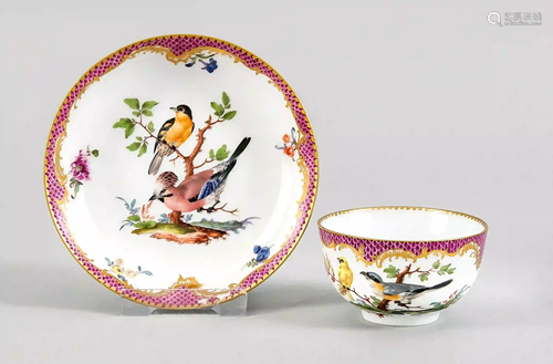 Cup with saucer, Meissen, mark 1740