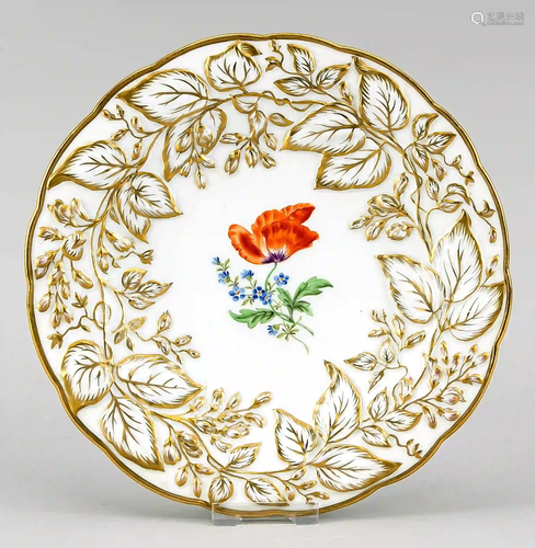 A ceremonial plate, Meissen, mark a