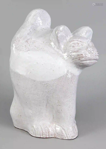 Stylized cat, German, 20th c., red