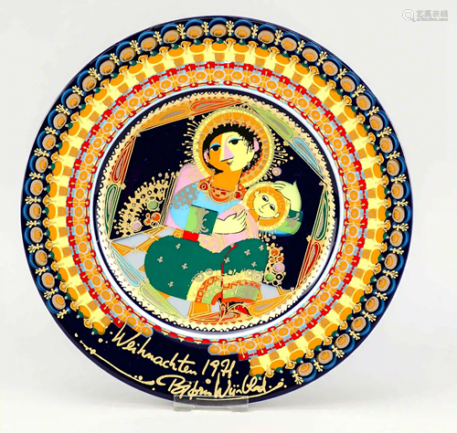 Christmas plate, ''Mary with Child'