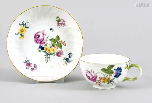 Demitasse with saucer, Meissen, 18t