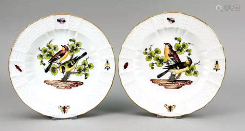 Two plates, Meissen, marks 1723-176