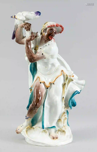 Moor with parrot, Meissen, mark 192