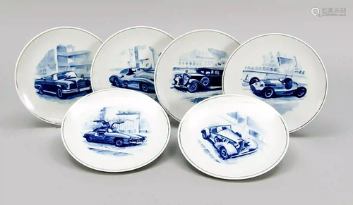 Six collection plates, Meissen, 2nd