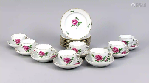 Mixed lot, 24 pieces, Meissen, afte