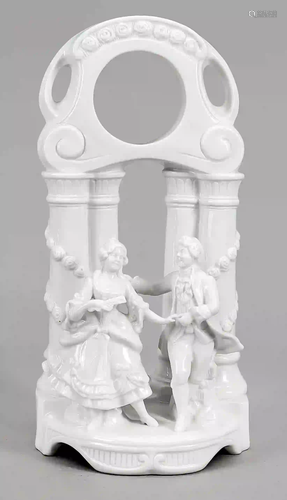 Clock stand with biedermeier couple