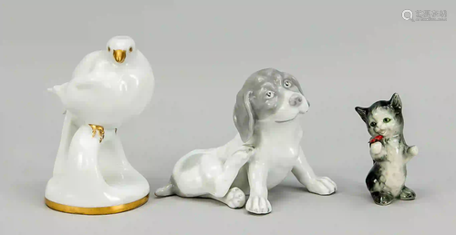 Three animal figures, German, 20th