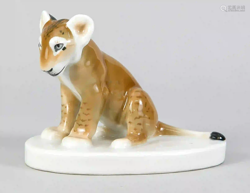 Baby lion, Meissen, mark after 1934