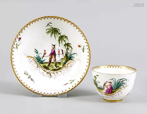 Cup with a saucer, Ludwigsburg, mar