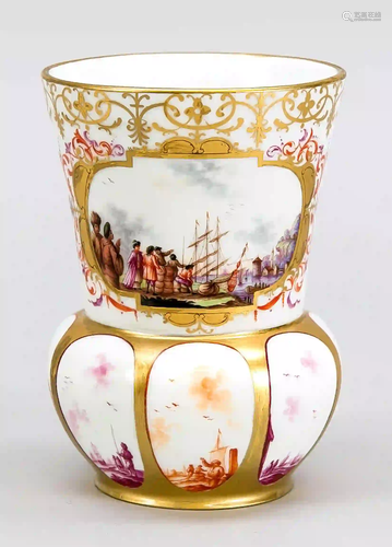 Goblet vase with merchant scenes, M