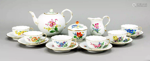 Fifteen-piece tea service, Meissen,