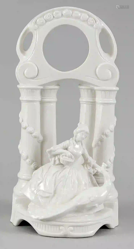 Clock stand with biedermeier lady a