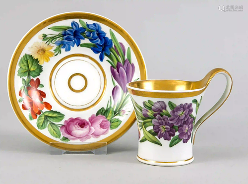 Cup and saucer, KPM Berlin, 1830s,