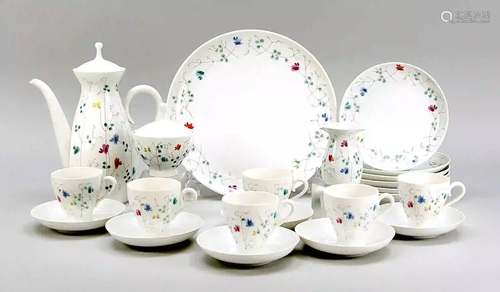 Coffee set for 6 persons, 22 pieces