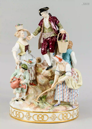 Gardener group, Meissen, mark 1850-