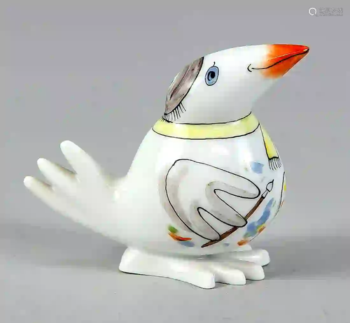 Raven as a painter, Meissen, mark a