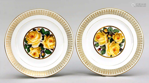 Two picture plates, Meissen, around