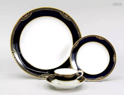 Art Nouveau dinner set, 4 pieces, M