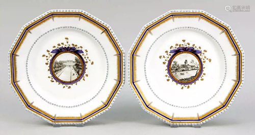 Two plates, Nymphenburg, end of 19t