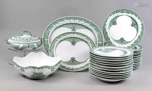 Art Nouveau dinner service for 12 p