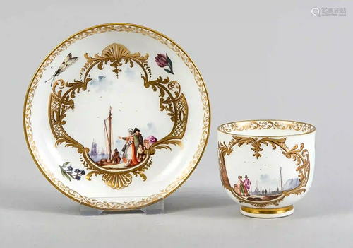 Cup with saucer, Meissen, c. 1730-4