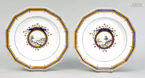 Two plates, Nymphenburg, end of 19t