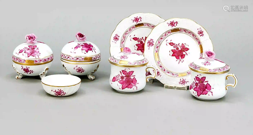 Mixed set Herend, 11 pieces, around