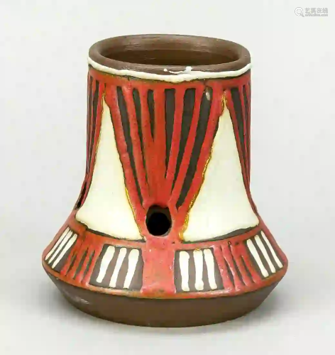 Small porpourri vase, 1930s, terrac