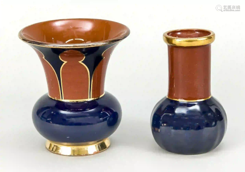 Two vases, Cadinen, Imperial Majoli