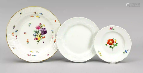 Three plates, Meissen, 20th c., 1 p