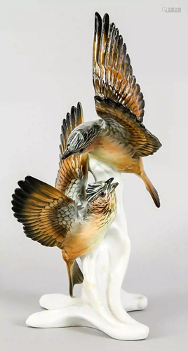 Pair of birds, Ens, onglaze mark ''