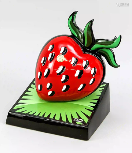 Strawberry, pop art object, Goebel,