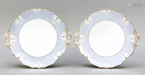 Two Art Nouveau plates, Hutschenreu