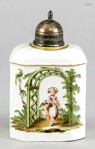 Tea caddy, probably Veilsdorf monas