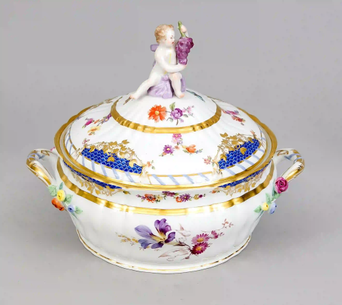 Round lidded tureen, KPM Berlin, ma