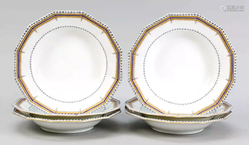 Six deep plates, Nymphenburg, late